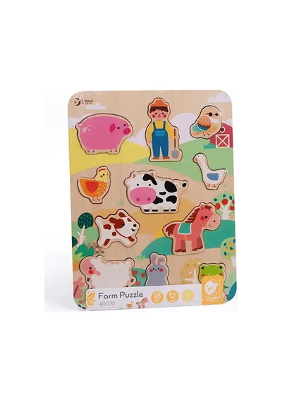 Classic World Ahşap Yapboz - Farm 40070