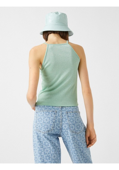 Koton Halter Yaka Atlet Yeşil 2sal30066ık