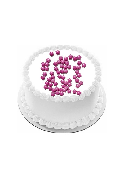 Pembe Yıldız Draje Pasta Cupcake Süsü 30 Gr Pakette Gelecek