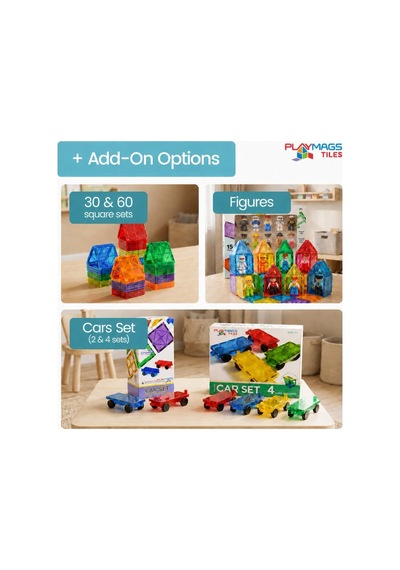 Playmags 100 Parça Manyetik Blok Set 3+ Yaş Bebek Ve Çocuklar İçin Stem Montessori Eğitim Seti Okul Öncesi Ve İlkokul Çocuklarına Uygun Oyuncak