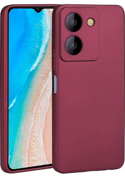 Zore Vivo Y36 4g Kılıf Msra Premier Silikon Kapak - Mürdüm Mürdüm