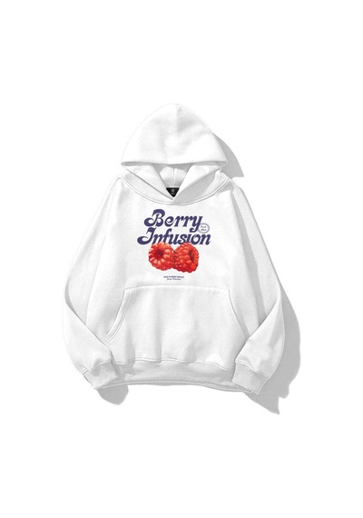 Startmore Kadın Berry Infusion Sweatshirt Beyaz Beyaz