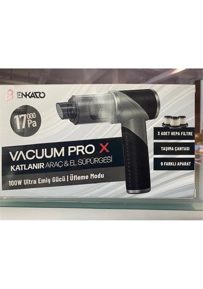 Enkado Ekd-sp20 17000pa 2000mah Güçlü Vakum-üflemeli Şarjlı Katlanabilir Araç Süpürgesi 3ad Filtr K