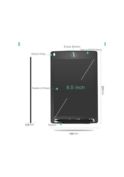 Elektronik 8.5 İnç Kırmızı Lcd Yazma Tableti Çizim ve Yazı Tahta