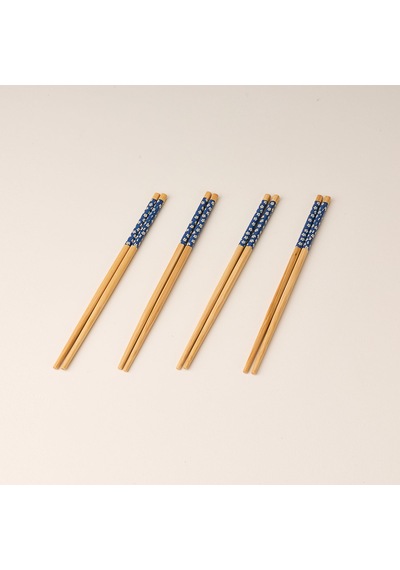 Hika 4 Çift Chopstick - Açık Kahverengi Çok Renkli