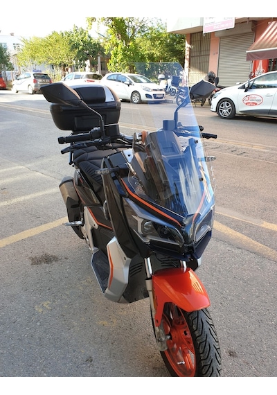 Motocam Qj Atr 125 Ön Cam 2023-2026 Model 75cm Şeffaf Renkli 4mm Uzun