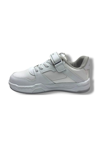 Ndrops 012-26 Deri Cırt Bantlı Çocuk Sneaker 31-35 Beyaz