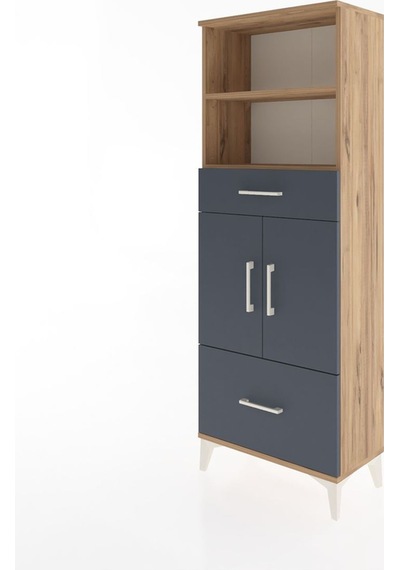 Arges Dolap 4 Raflı 2 Çekmeceli 2 Kapaklı 60x30x163 Çam-antrasit Çam Arges Dolap 4 Raflı 2 Çekmeceli 2 Kapaklı 60x30x163 Çam-antrasit Çam