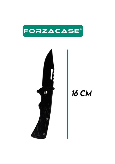 Forzacase Paslanmaz Çelik Ultra Keskin Outdoor Avcılık Kamp Çakısı Fc343 Siyah
