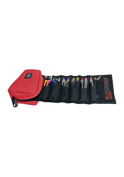 Jacbag Organizer Roll Up-rulo Organizer Kalem Çantası Organizer Roll Up-mercan renkli