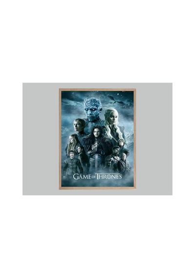 Game Of Thrones Doğal Ahşap Çerçeveli Tek Parça Dekoratif Tablo Çok Renkli - 843841119 Çok Renkli