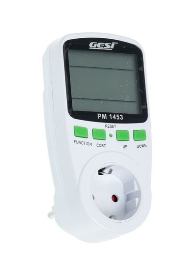 Gesi 16a Dıgıtal Göstergeli Watmetre Priz Tipi Pm-1453 Enerji Sarfiyat Ölçer
