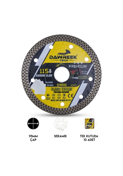 Dawreek Dt005cd 115mm Premium Sürekli Çember Pro Elmas Testere Seramik
