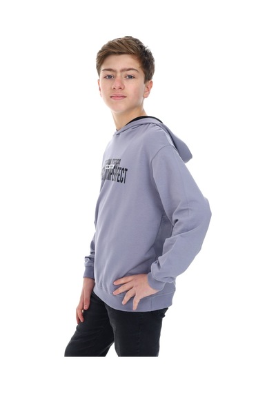 Toontoy Kids Toontoy Erkek Çocuk Oversize Kapüşonlu Hafif Düşük Omuz Baskılı Sweatshirt - 2 İplik Koyu Gri Toontoy Kids Toontoy Erkek Çocuk Oversize Kapüşonlu Hafif Düşük Omuz Baskılı Sweatshirt - 2 İplik Koyu Gri