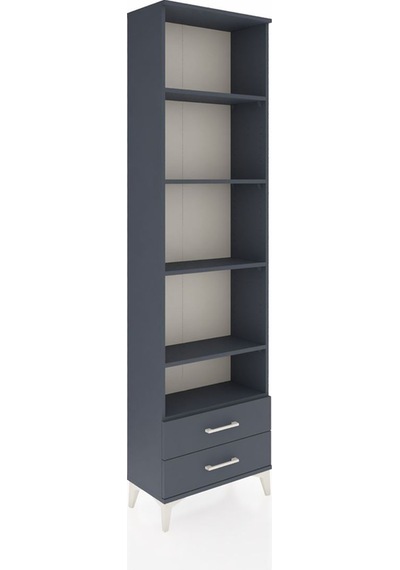 Arges Dolap 5 Raflı 2 Çekmeceli 60x30x221 Antrasit-antrasit Antrasit