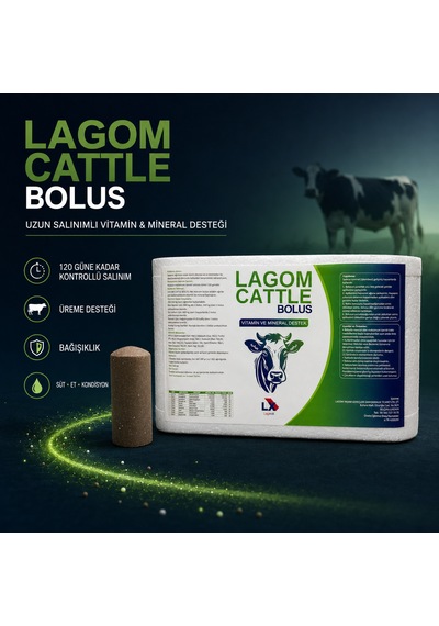 Lagom Cattle Bolus Uzun Salınımlı Vitamin Ve Mineral Desteği 5 Adet 100 Gr