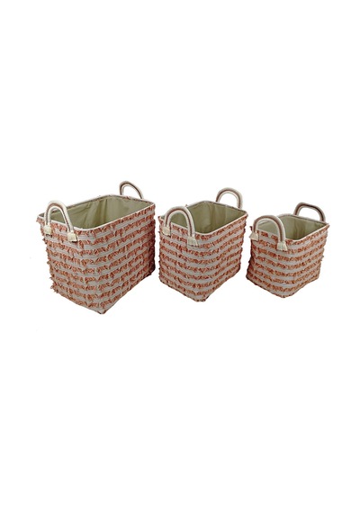 Koçtaş Dekoratif Sepet Turuncu 32 x 22 x 26 CM Çok Renkli