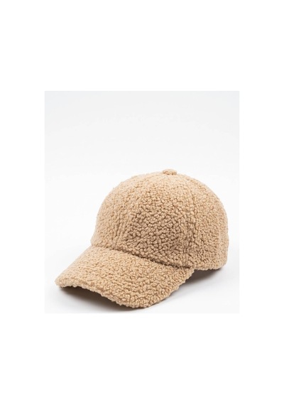 Tezzgelsin Kadın Teddy Peluş Kışlık Beyzbol Kep Şapka Krem