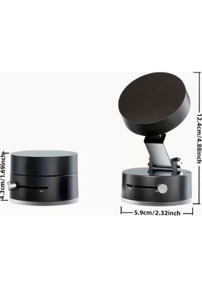 Mıknatıslı Katlanabilir Telefon Tutucu - Torpido Ve Cam Uyumlu 5324 Siyah
