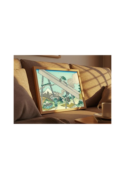 Hokusai Totomi Dağlarında Çerçevesiz Poster 30x42 Cm A3 Tablo Japon Sanatı Duvar Dekoru