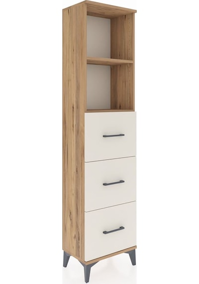 Arges Dolap 2 Raflı 3 Çekmeceli 44x30x182 Çam-aytaşı Çam