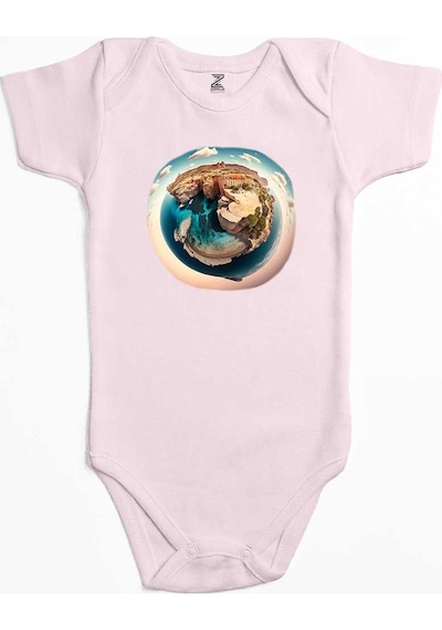 Zepplin Giyim Planet Mavi Bebek Body Zıbın