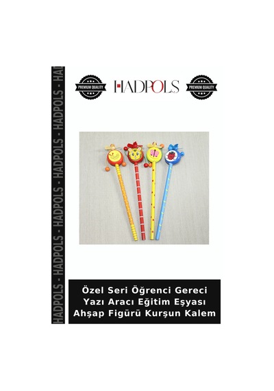 Özel Seri Öğrenci Gereci Yazı Aracı Eğitim Eşyası Ahşap Figürü Kurşun Kalem
