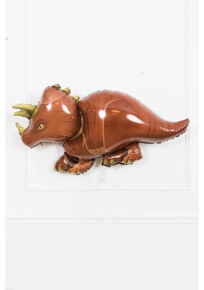 Dinozor Folyo Balon Triceratops Dinazor Balon Doğum Günü Balonu 110cm Çok Renkli