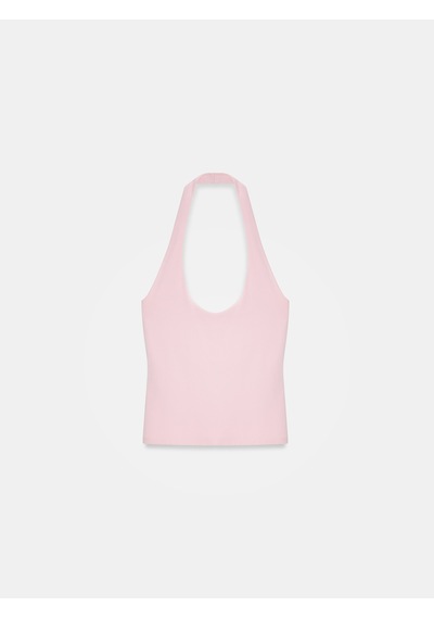 Dilvin 32726 Halter Yaka Top-toz Pembe