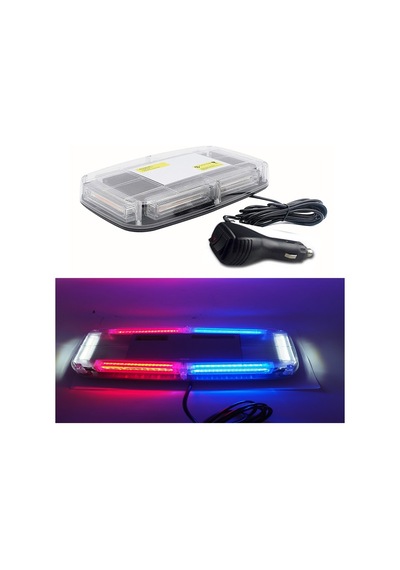 Çakarlı Tepe Lambası Mıknatıslı Kırmızı-beyaz-mavi 24w 12-24v / Laık530