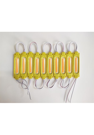 Parmak Cob Led Turuncu 24 Volt Su Geçirmez 10,lu 3m Bantlı Kesilebilir 0409979