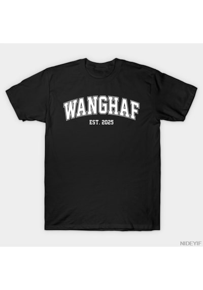 Flood Of Style Wanghaf Est 2025 Erkek Kadın Tişörtü %100 Pamuklu Tişörtler Kısa Kollu Üstler 1201-3 Siyah