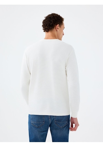 LOFT Regular Fit Erkek Tshirt U.kol Lf2034194 Q1.v1 Beyaz
