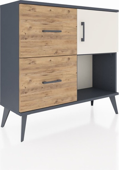 Arges Şifonyer Tek Raflı 2 Çekmeceli Tek Kapaklı 88x30x80 Antrasit-aytaşı/çam Aytaşı/çam Arges Şifonyer Tek Raflı 2 Çekmeceli Tek Kapaklı 88x30x80 Antrasit-aytaşı/çam Aytaşı/çam