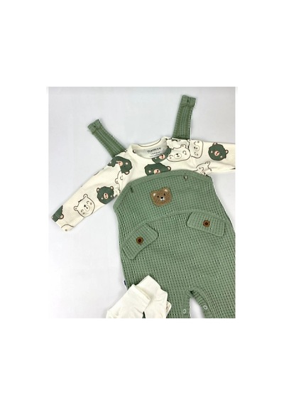Uğur Bebe Ayı Desenli Erkek Bebek Tulum 3 Lü Tulum Seti Zıbın Tulum Çorap 3-6-9 Ay Bebek Kıyafeti Yeşil Renk Yeşil Yeşil Uğur Bebe Ayı Desenli Erkek Bebek Tulum 3 Lü Tulum Seti Zıbın Tulum Çorap 3-6-9 Ay Bebek Kıyafeti Yeşil Renk Yeşil Yeşil
