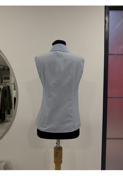Pera Moda Sıfır Kol Mevsimlik Poplin Gömlek Bebe Mavisi