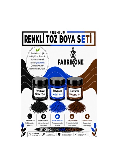 3'lü Set Premium Parafin Soya Wax Toz Mum Boyası Hobi Seti - 10 Cc Siyah, Mavi, Kahverengi Bkfab3smkh10g Karışık