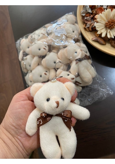 Peluş Ayıcıklı Anahtarlık 6 Adet