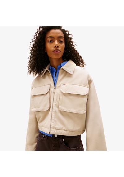 Tommy Hilfiger Cropped Workwear Kadın Bej Ceket Dw0dw22534 Bej