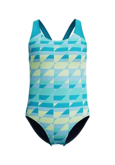 Speedo Speedo Allover Print Splshbck Jf Blugrn Kız Çocuk Mavi Mayo 006