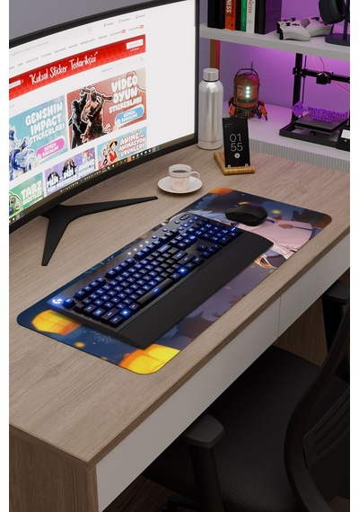 Chongyun Genshin Impact Anime Gacha V4 - 70x30 Xl Gaming Mouse Pad Fare Altlığı