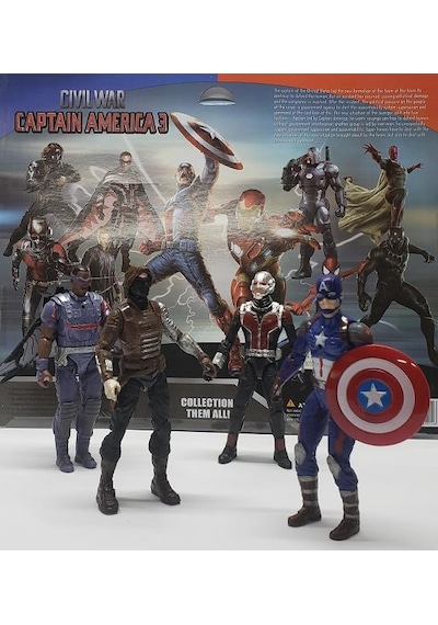 Super Hero Civil War Süper Kahramanlar 4 Lü Set süpriz