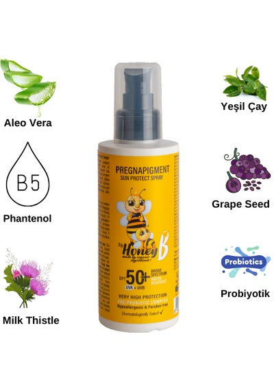 My Honey B Pregnapigment Leke Karşıtı Güneş Spreyi SPF50+ 147 ML