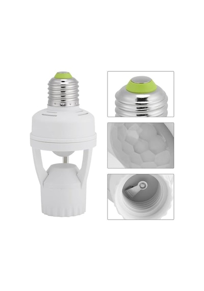 Parcbeny Serisi 24272 360 Pır Hareket Sensörlü E27 Lamba Duy Uyumlu Adaptörü Zaman Ayarlı Ac 100v-240v 60w Max