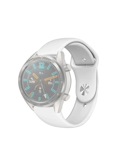 22mm Silikon Kayış Kordon Gear S3 Watch 4 -gt2 Gt2e 46mm Kayışkordon Watch Active 2 22mm- 5775 Renk: Beyaz