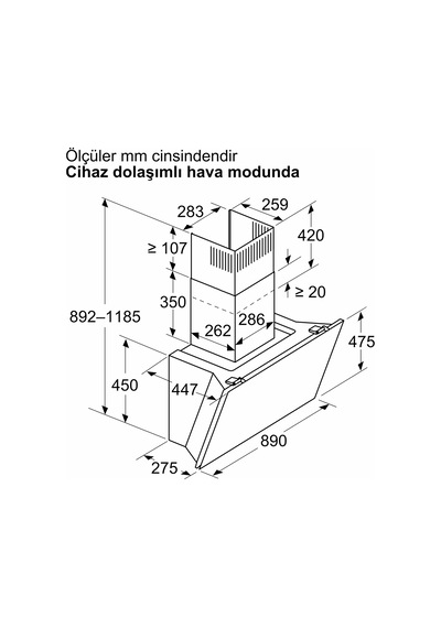 Siemens iQ700 Duvar Tipi Davlumbaz 90 CM