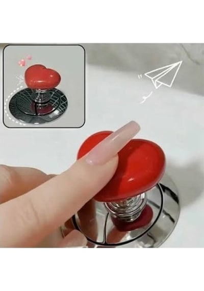 Klozet Sifon Tuşu Kalp Tasarımlı