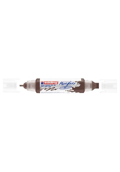 Edding 5400 Akrilik 3d Double Liner - Kahverengi - 1 Çift Uçlu Akrilik Tüp - 2-3 Mm Ve 5-10 Mm Genişliğinde Çift Uç 0,15 L