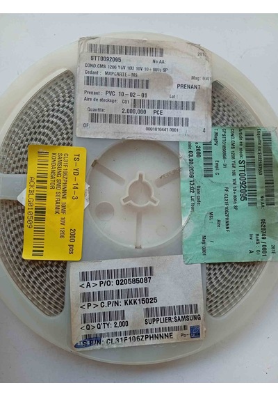 Cl31f106zphnnne 10mf 10v 1206 Samsung Uyumlu Smd Seramik Kondansatör 47 Adet