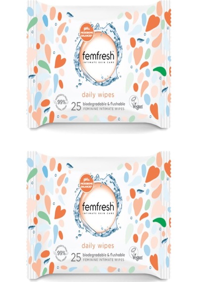 Femfresh Genital Bölge Yıkama Islak Mendili 2 x 25'li